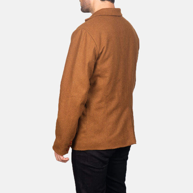 Mens Dark Brown Wool Blazer1149-8-1599287826336